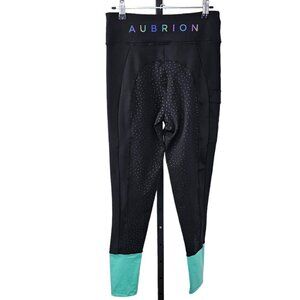 Aubrion Womens Manor Textured Riding Tights Size 6 Black Equestrian Horse Riding